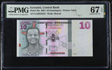 Eswatini 10 Emalangeni Swaziland 2024 P 44 #23223 Superb Gem UNC PMG 67 EPQ TOP