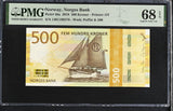 Norway 500 Kroner 2018 P 56 a Superb Gem UNC PMG 68 EPQ