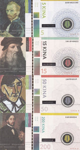 Bougainvillea Set 4 5 15 50 200 Kina 2016 Artists 2nd Edition Van Gogh Fantasy