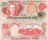 Philippines 20 Piso ND 1978 P 162 b SIGN 9 UNC