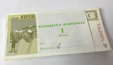 Slovenia 1 Tolar 1990 P 1 UNC, Furstenstein ,Kamen, bee , LOT 25 PCS, 1/4 Bundle