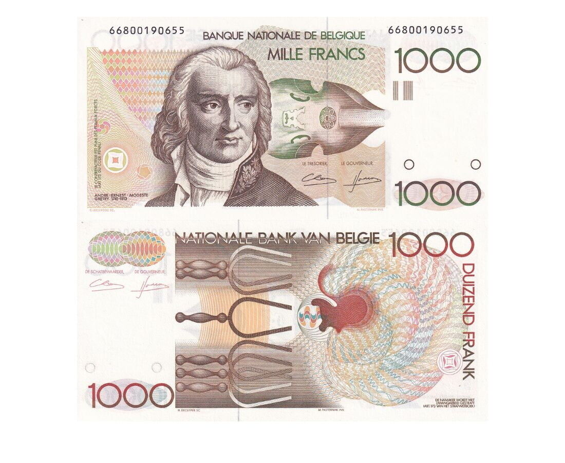 Belgium 1000 Francs ND 1980-1996 P 144 UNC