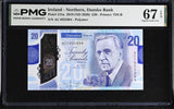 Northern Ireland 20 Pounds 2019 ND 2020 P 215 Superb Gem UNC PMG 67 EPQ, Polymer