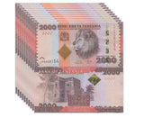 Tanzania 2000 Shillings ND 2020 P 42 New Sign UNC LOT 10 PCS