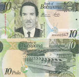 Botswana 10 Pula 2014 P 30 NEW AD PREFIX UNC