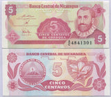 Nicaragua 5 centavo 1991 P 168 UNC, Francisco Hernandez de Cordoba