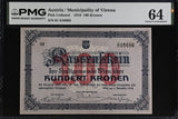 Austria 100 Kronen 1918 Municipality of Vienna Choice UNC PMG 64