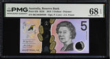 Australia 5 Dollars 2018 Polymer P 62 b Superb Gem UNC PMG 68 EPQ