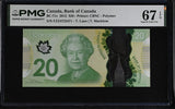 Canada 20 Dollars 2012 Polymer P 108 Lane Macklem Superb Gem UNC PMG 67 EPQ TOP