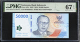 Indonesia 50000 Rupiah 2022 / 2024 P 167 c Superb Gem UNC PMG 67 EPQ