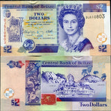 Belize 2 Dollars 2011 P 66 d UNC