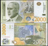 Serbia 2000 Dinara 2011 P 61 a AA PREFIX Milutin Milankovic UNC