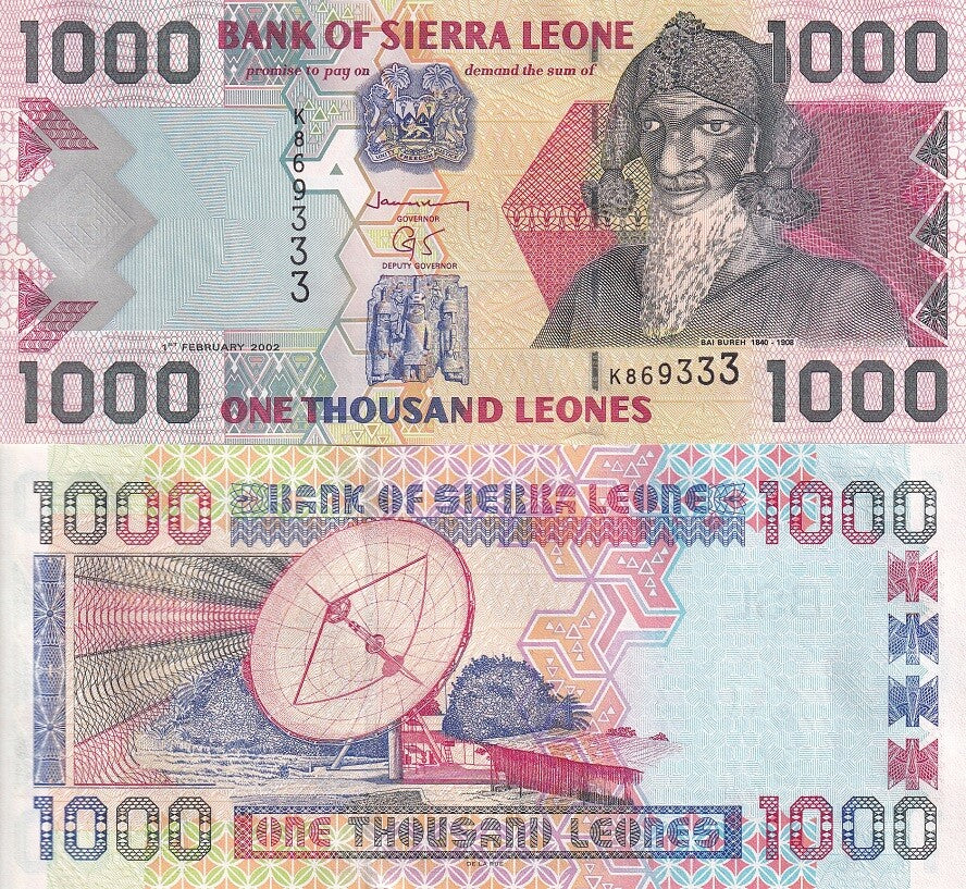 Sierra Leone 1000 Leones 2002 P 24 a UNC