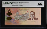 Singapore 20 Dollars ND 2019 P 63 Commemorative Polymer Gem UNC PMG 66 EPQ