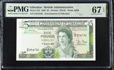 Gibraltar 5 Pounds 1988 P 21 b Superb Gem UNC PMG 67 EPQ