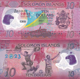 Solomon Islands 10 Dollars ND 2023 Commemorative Polymer X Replacement P 39 UNC