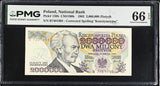 Poland 2000000 Zlotych 1992 P 158 b Gem UNC PMG 66 EPQ
