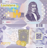 USA LOUISIANA 50 DOLLARS 2016 STATE 18TH POLYMER P NEW