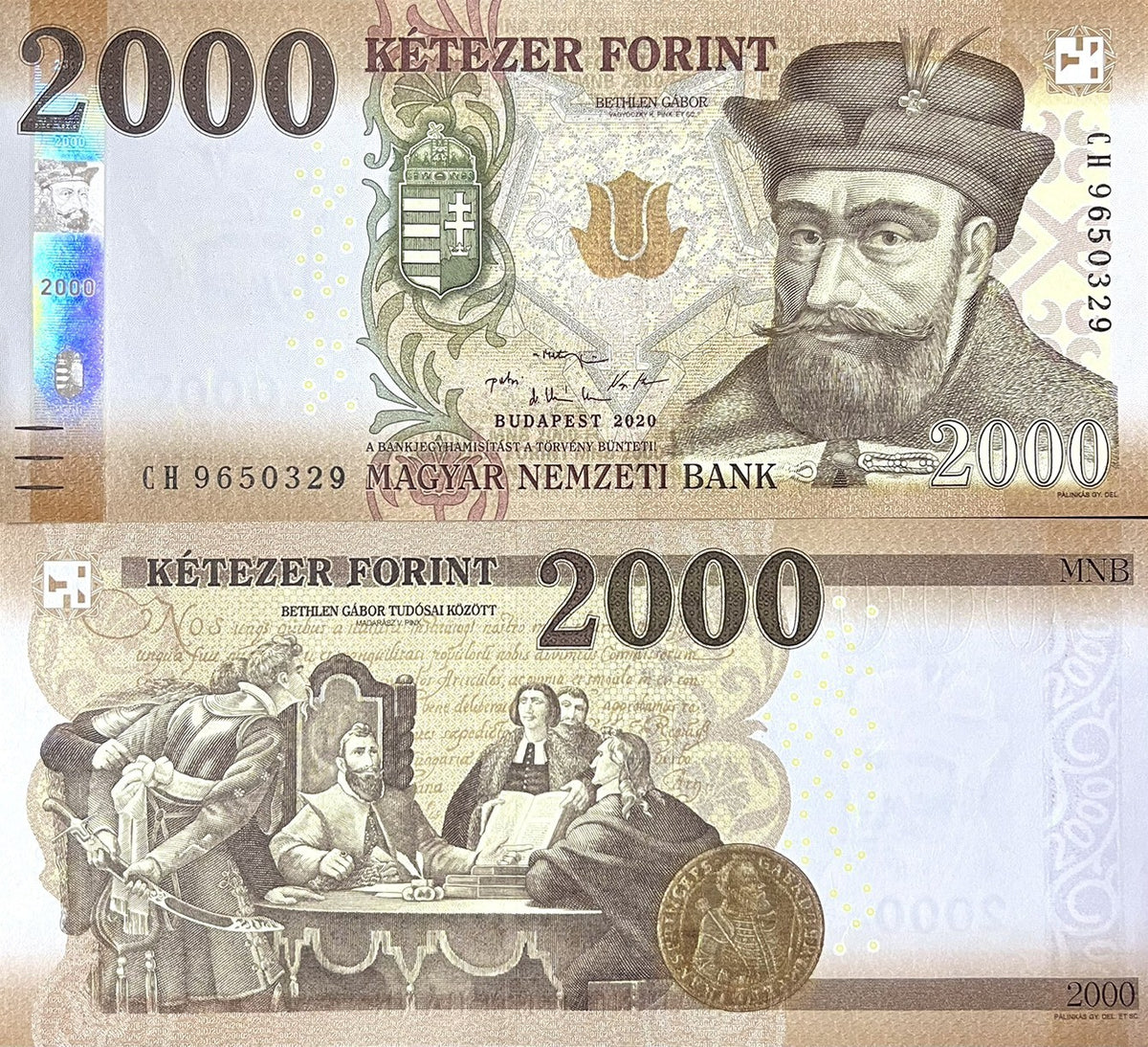 Hungary 2000 Forint 2020 P 204 UNC ,Bethlen Gabor ,scientists