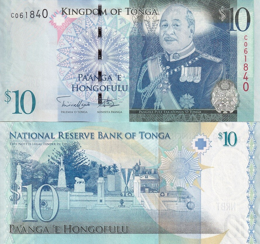 Tonga 10 PA'anga ND 2008 (2012) P 40 b UNC