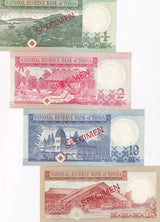 Tonga Set 4 UNC 1 2 10 20 Pa'anga ND 1995 P 31 32 34 35 SPECIMEN UNC