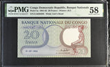Congo 20 Francs 1962 P 4 a Choice About UNC PMG 58