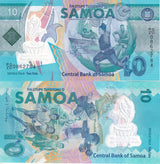Samoa 10 Tala ND 2019 Polymer P 45 Commemorative UNC