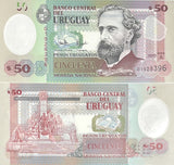 Uruguay 50 Pesos 2020 P 102 a Polymer UNC ,Jose Pedro ,Varela monument