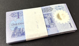 Libya 1 Dinar 2019 P 85 Polymer UNC LOT 100 PCS Refinery Tripolis