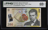 Romania 200 Lei 2026 P 122 p Polymer Superb Gem UNC PMG 69 EPQ