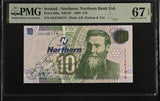 Northern Ireland 10 Pounds 2005 P 206 a Superb Gem UNC PMG 67 EPQ