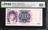 Norway 1000 Kroner 1990 P 45 a Gem UNC PMG 66 EPQ
