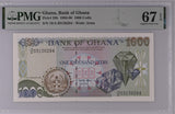 Ghana 1000 Cedis 1996 P 29 b Superb Gem UNC PMG 67 EPQ