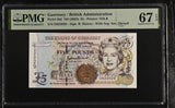 Guernsey 5 Pounds ND 2023 P 56 d Superb Gem UNC PMG 67 EPQ