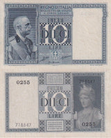 Italy 10 Lire 1939 P 25 c XF