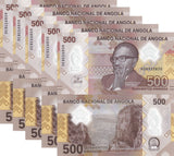 Angola 500 Kwanzas 2025 P 161 NEW Date UNC LOT 5 PCS
