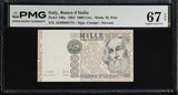 Italy 1000 Lire 1982 P 109 a Superb Gem UNC PMG 67 EPQ WTM M. Polo