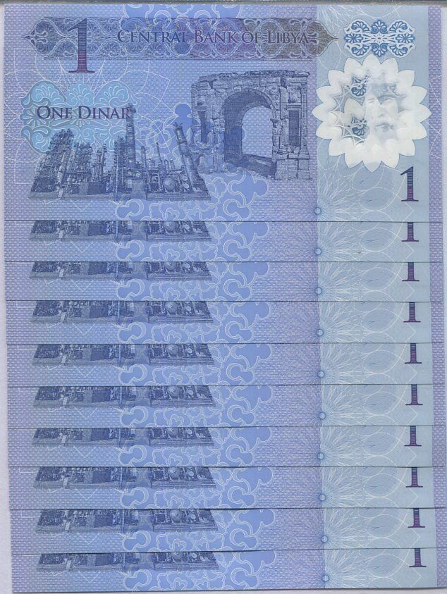 Libya 1 Dinar 2019 P 85 Polymer UNC LOT 10 PCS
