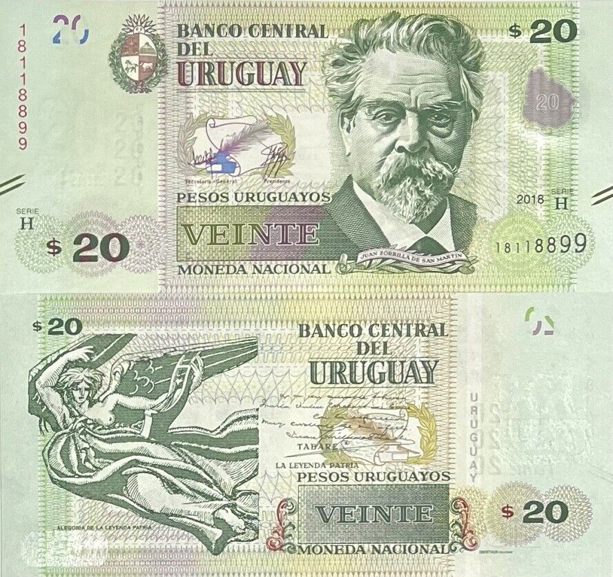 Uruguay 20 Pesos 2018 P 93 UNC