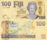 Fiji 100 Dollars ND 2007 P 114 a QE II UNC