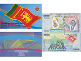 Sri Lanka 1000 Rupees ND 2009 P 122 a Commemorative UNC With Folder
