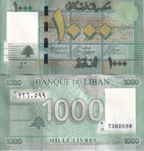 Lebanon 1000 Livres 2012 P 90 b UNC ,Alphabet development ,Liban