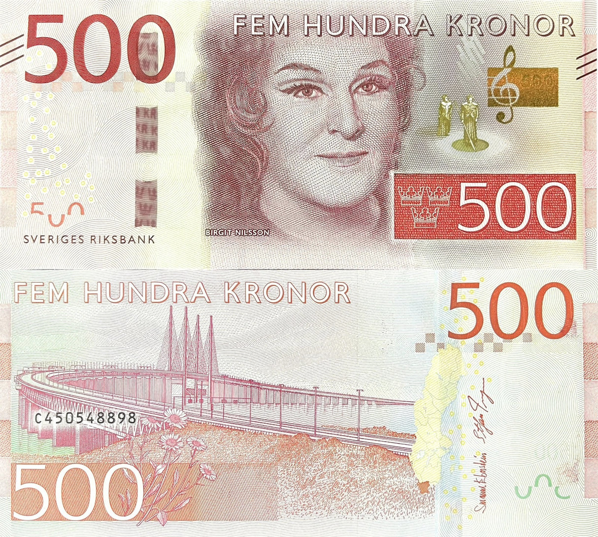 Sweden 500 Kronor ND 2016 P 73 UNC