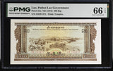 Laos 500 Kip ND 1974 P 24 a Gem UNC PMG 66 EPQ Watermark Temples