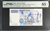 Italy 10000 Lire 1984 P 112 d Gem UNC PMG 65 EPQ