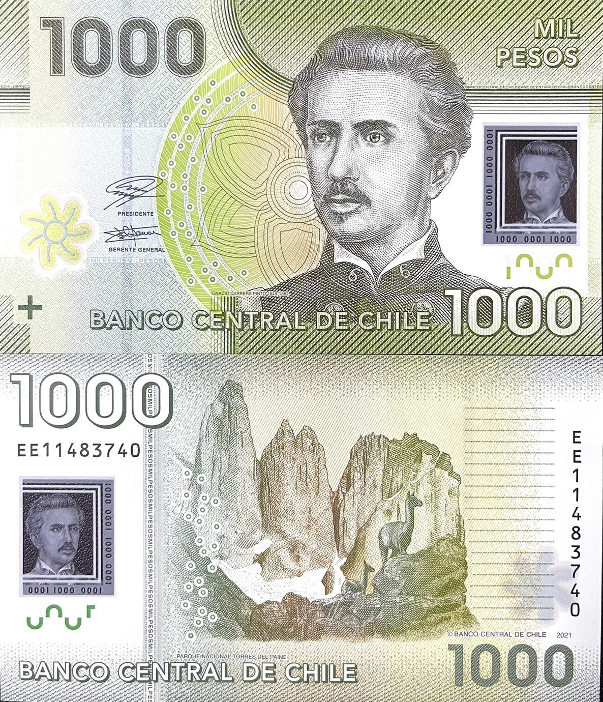 Chile 1000 Pesos 2021 P 161 Polymer UNC
