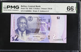 Belize 2 Dollars 2025 P 73 a Gem UNC PMG 66 EPQ PNB