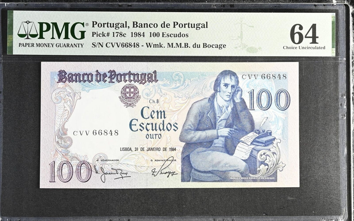 Portugal 100 Escudos 1984 P 178 c Choice UNC PMG 64