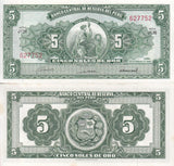 Peru 5 Soles De Oro 1968 P 83 AUnc