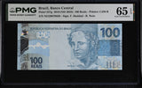 Brazil 100 Reais 2010 ND 2023 P 257 g Gem UNC PMG 65 EPQ